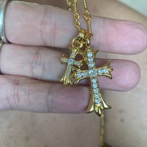 Double Cross reversible necklace